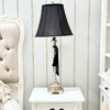 Elegant Black Shade French Crystal Table Lamp