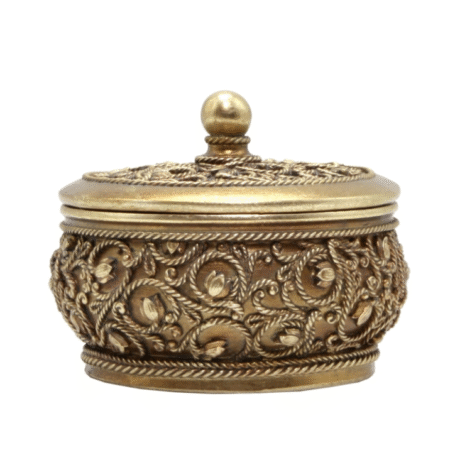 Antique Gold Ornate Trinket Box