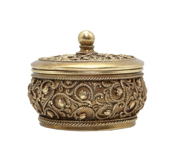 Antique Gold Ornate Trinket Box
