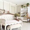Provincial White French Bookcase