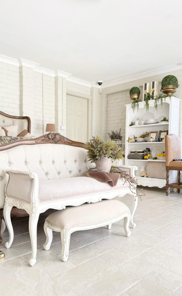 Provincial White French Bookcase