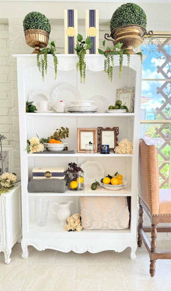 Provincial White French Bookcase - Image 2