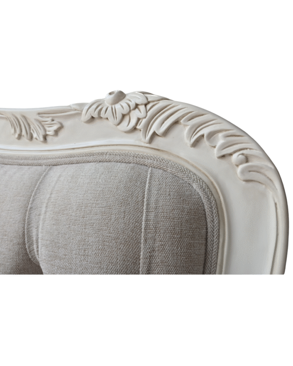 Alice Farmhouse Tufted Antique White French Provincial Bed - Image 4