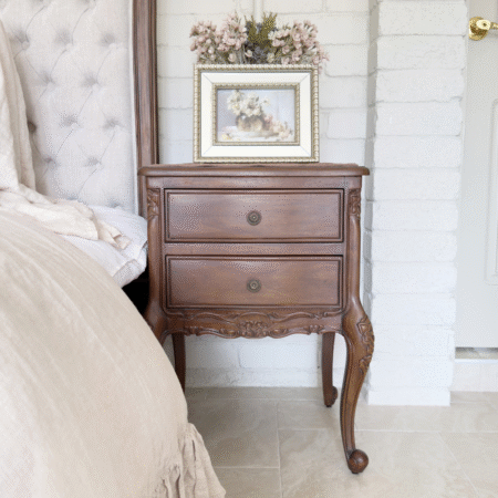 Antonietta Antique Brown French Provincial Bedside Table 7