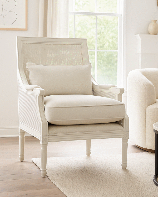 Hampton White Oak Rattan Armchair