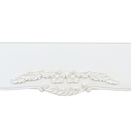 Juliette Antique White Upholstered French Bed