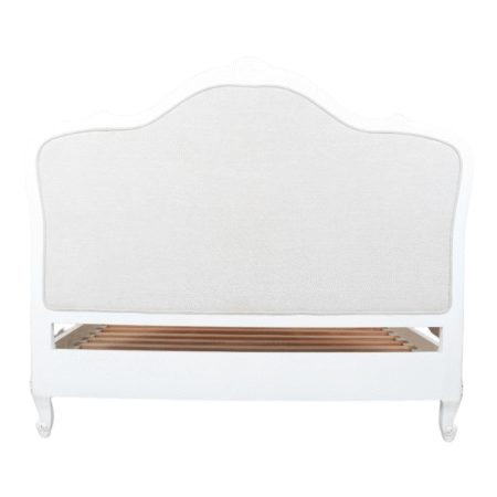 Juliette Antique White Upholstered French Bed