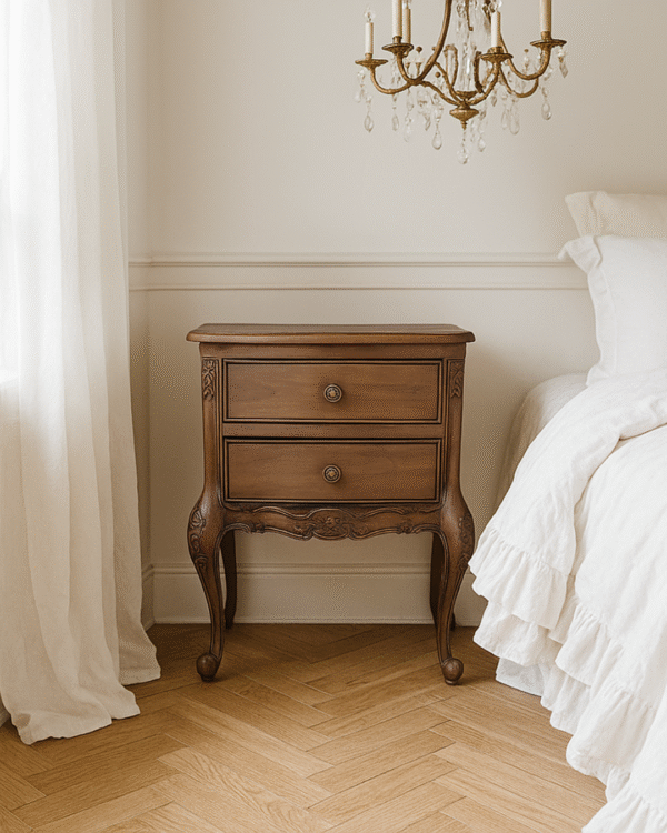 Antonietta Antique Brown French Provincial Bedside Table