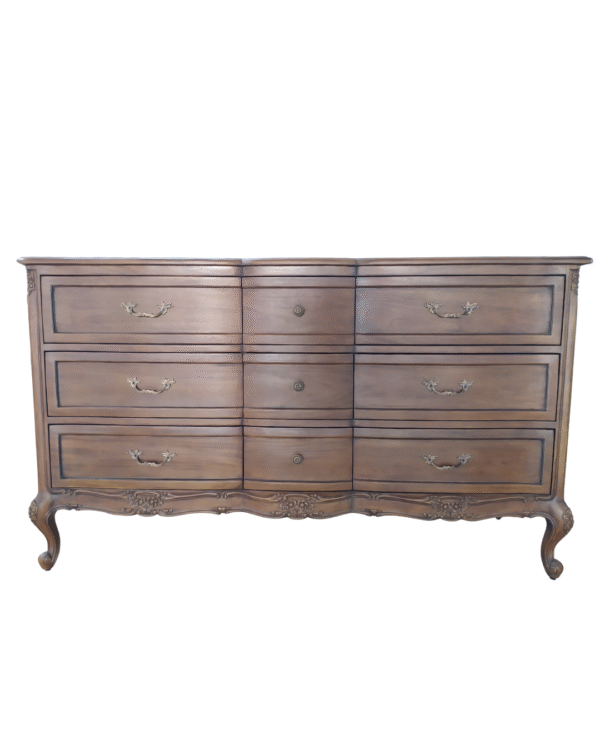 Le Foret Antique Brown French Provincial Chest of Drawers