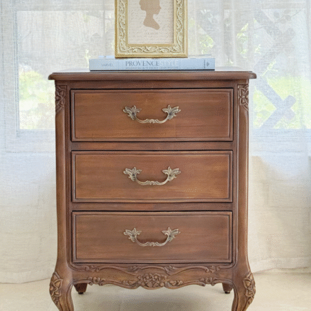 Le Foret Antique Brown French Provincial Bedside Table
