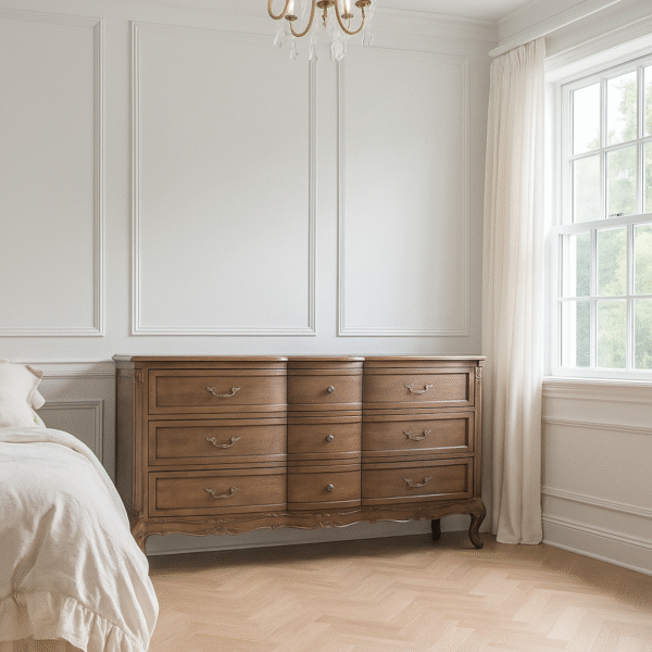 Le Foret Antique Brown French Provincial Chest of Drawers - Image 2