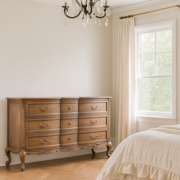 Le Foret Antique Brown French Provincial Chest of Drawers