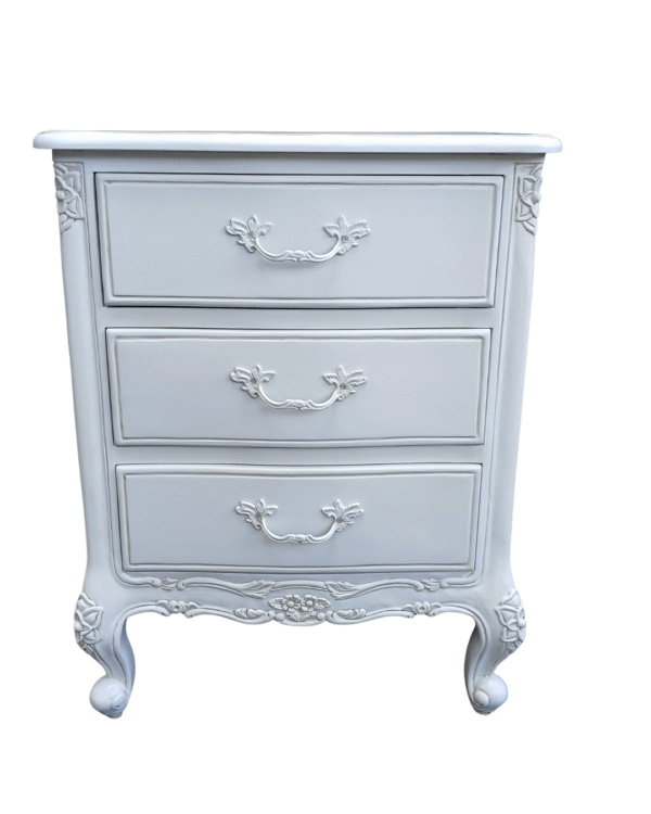 Le Foret Antique White French Bedside Table - Image 2