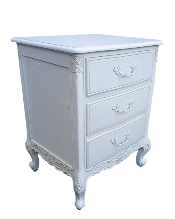 Le Foret Antique White French Bedside Table - Image 3