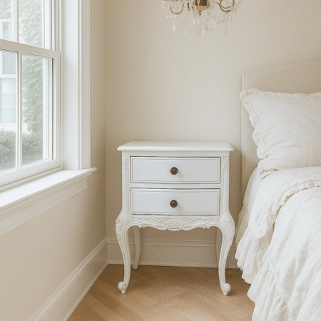 Antonietta Antique White French Provincial Bedside Table