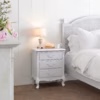 Le Foret Antique White French Bedside Table