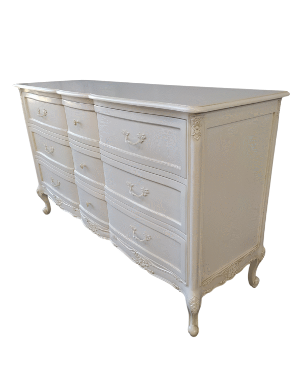 Le Foret Antique White French Provincial Chest of Drawers - Image 5