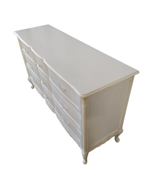 Le Foret Antique White French Provincial Chest of Drawers - Image 6