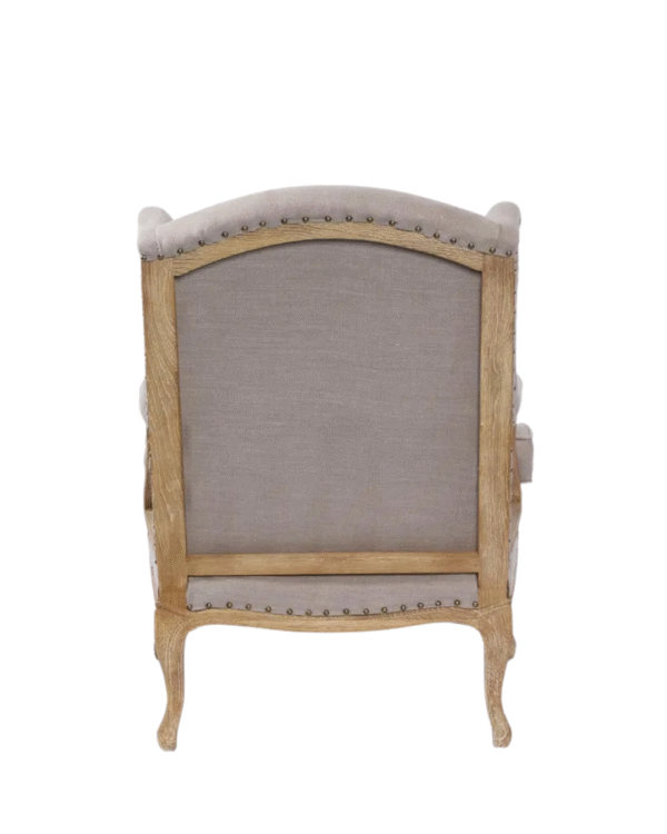 Normandy Bergere Oak Wingback Armchair - Image 5