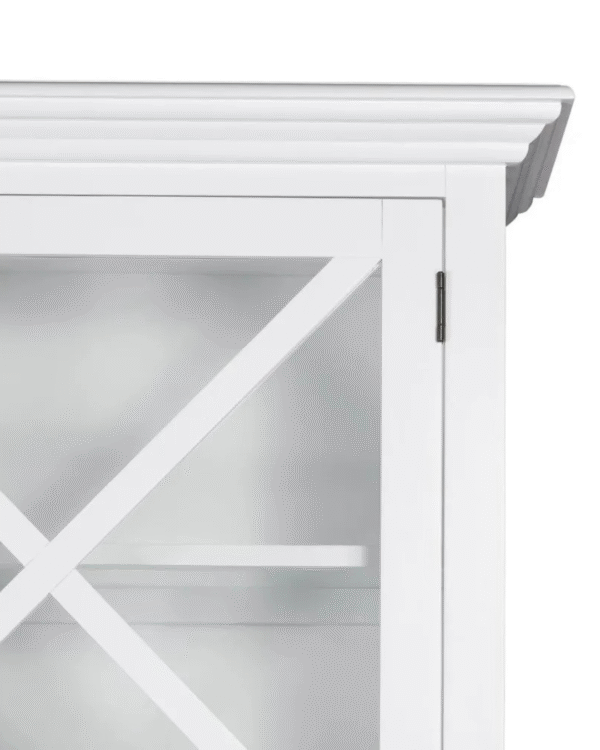 Sorrento Glass Door Hamptons Cabinet White - Image 5