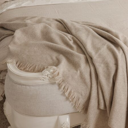 Juliette antique white upholstered French Provincial queen bed