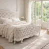white-french-bed-carved-solid-wood-tufted-sale