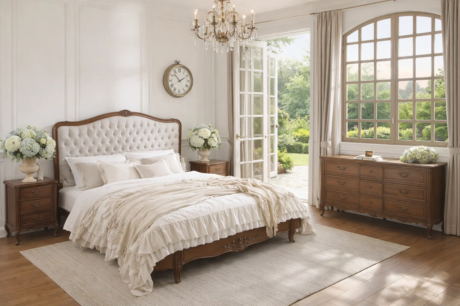 solid-wood-french-bed-tufted-headboard-antique-finish