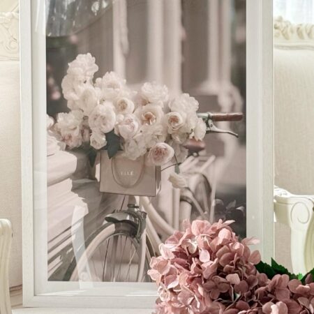 Parisian Floral Bicycle Wall Art