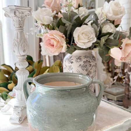Alternative view of Rustic Sage French Provincial Ceramic Vase