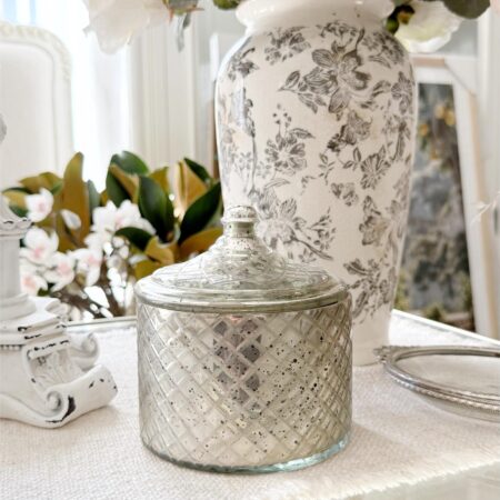 Vintage Cut Glass Candle Jar