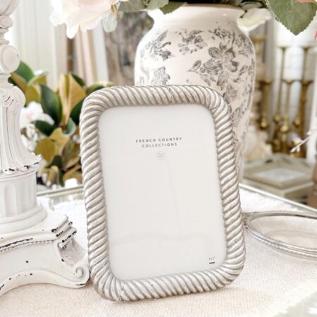 Vintage Silver Rope Photo Frame